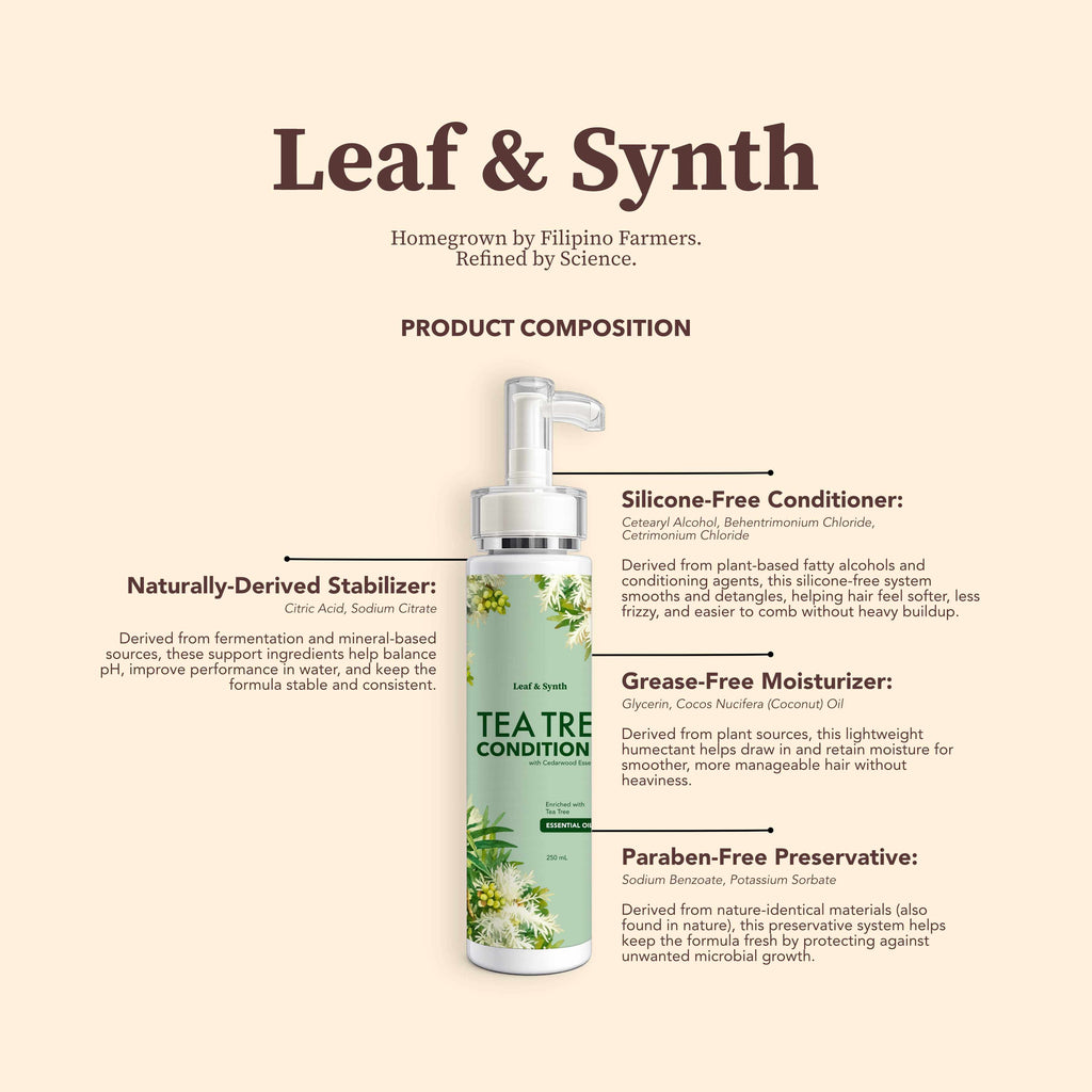 Leaf & Synth Tea Tree Conditioner with Cedarwood Essential Oil - Purify Scalp