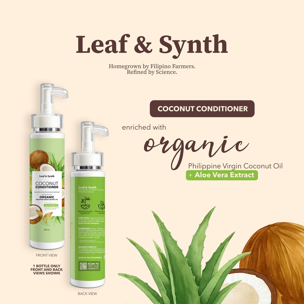 Leaf & Synth Coconut Conditioner with Aloe Vera Extract - Soothing Hydration & Scalp Comfort