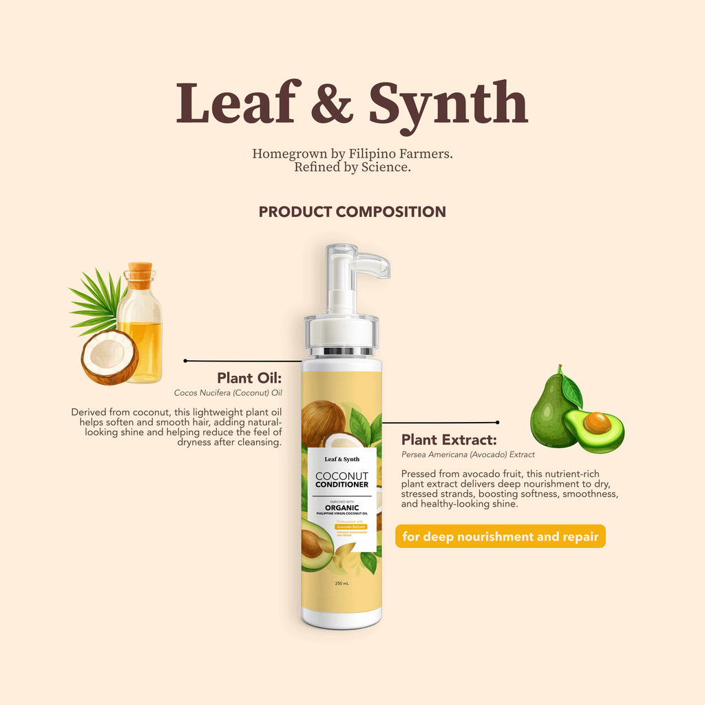 Leaf & Synth Coconut Conditioner with Avocado Extract - Deep Nourishment & Repair