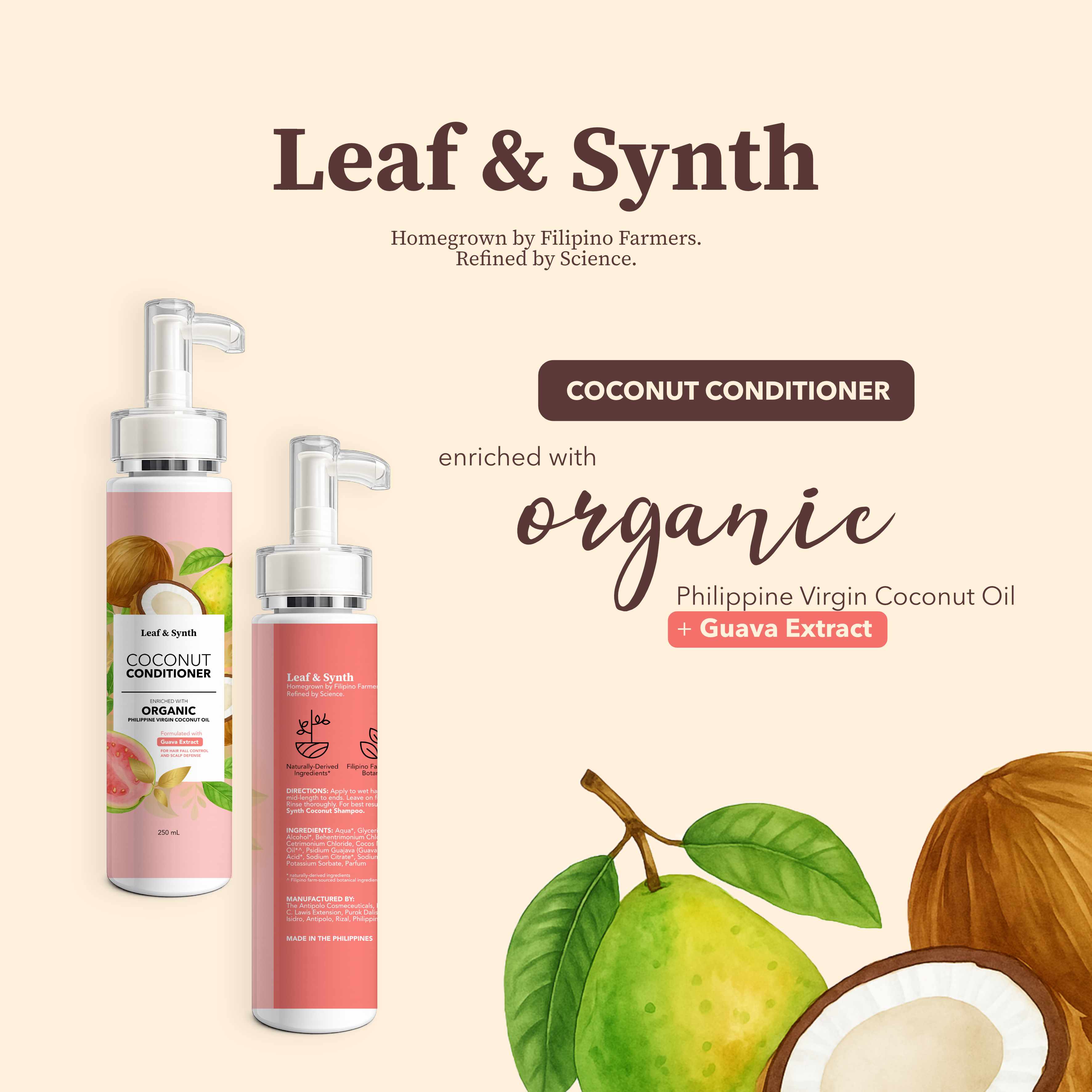 Leaf & Synth Coconut Conditioner with Guava Extract - Hair Fall Control & Scalp Defense