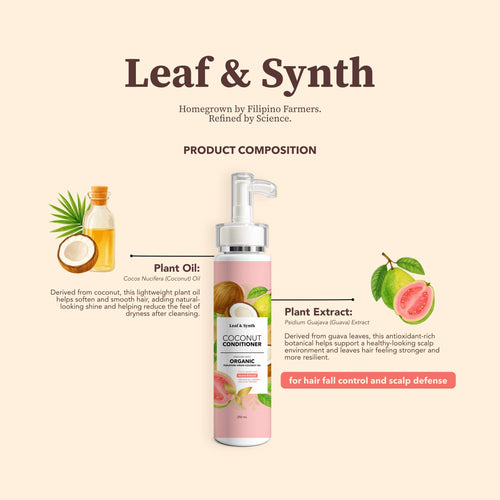 Leaf & Synth Coconut Conditioner with Guava Extract - Hair Fall Control & Scalp Defense