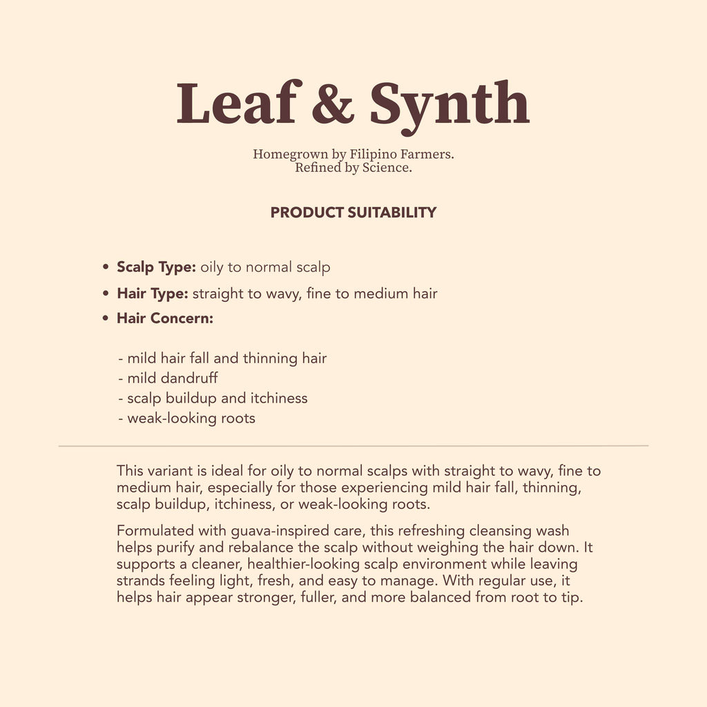 Leaf & Synth Coconut Shampoo with Guava Extract - Hair Fall & Scalp Defense