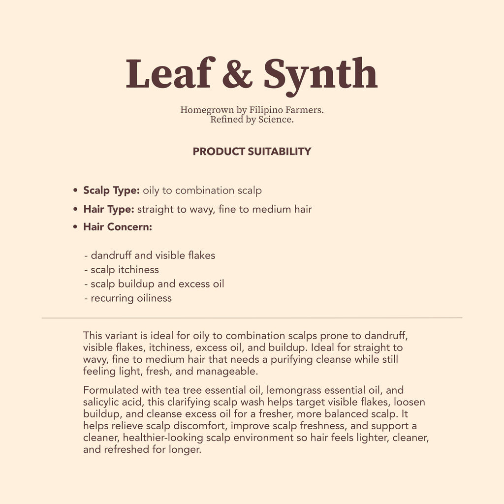 Leaf & Synth Tea Tree Scalp Serum with Cedarwood Essential Oil - Purify Scalp