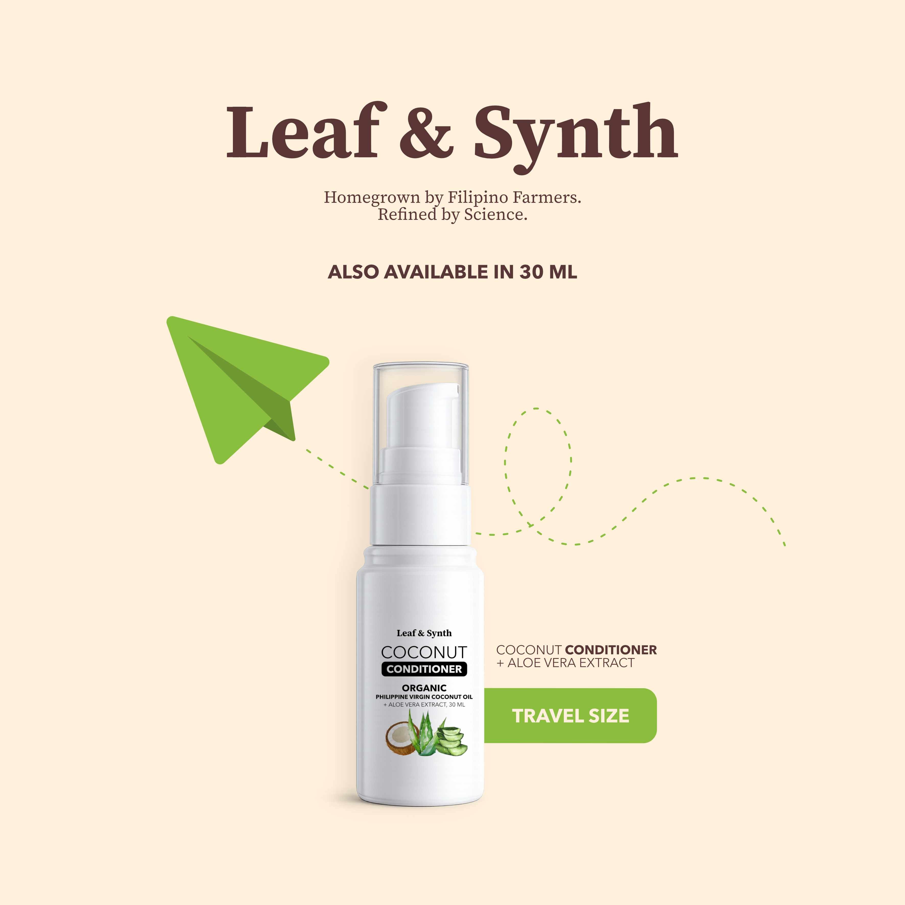 Leaf & Synth Coconut Conditioner with Aloe Vera Extract - Soothing Hydration & Scalp Comfort