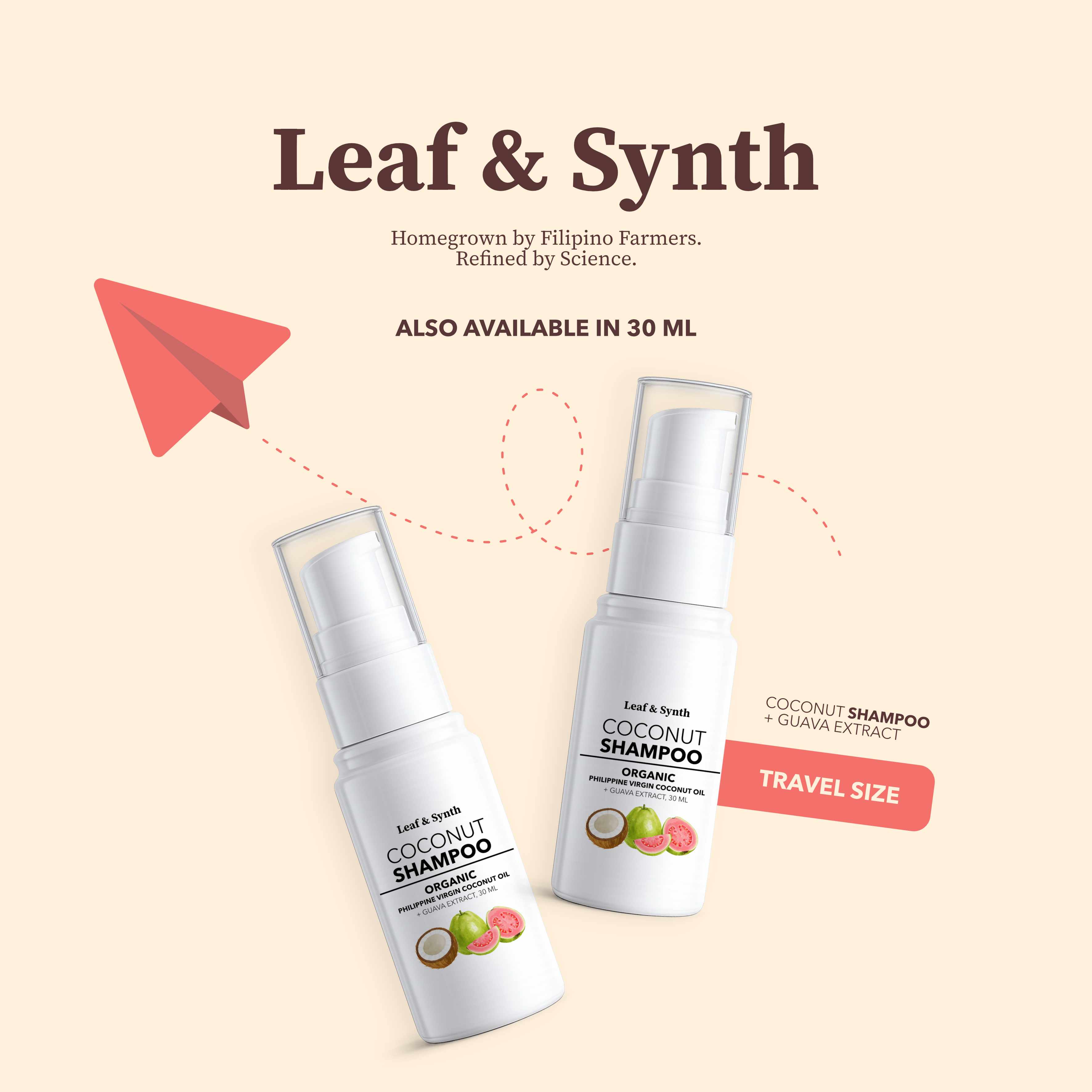 Leaf & Synth Coconut Shampoo with Guava Extract - Hair Fall Control & Scalp Defense
